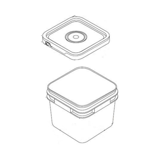 2.1 Gallon Square Container