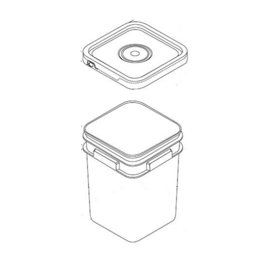 3.5 Gallon Square Container
