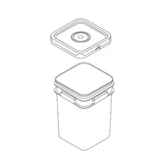 4 Gallon Square Container