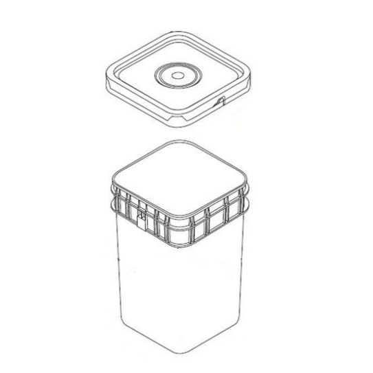 4.25 Gallon Square Container